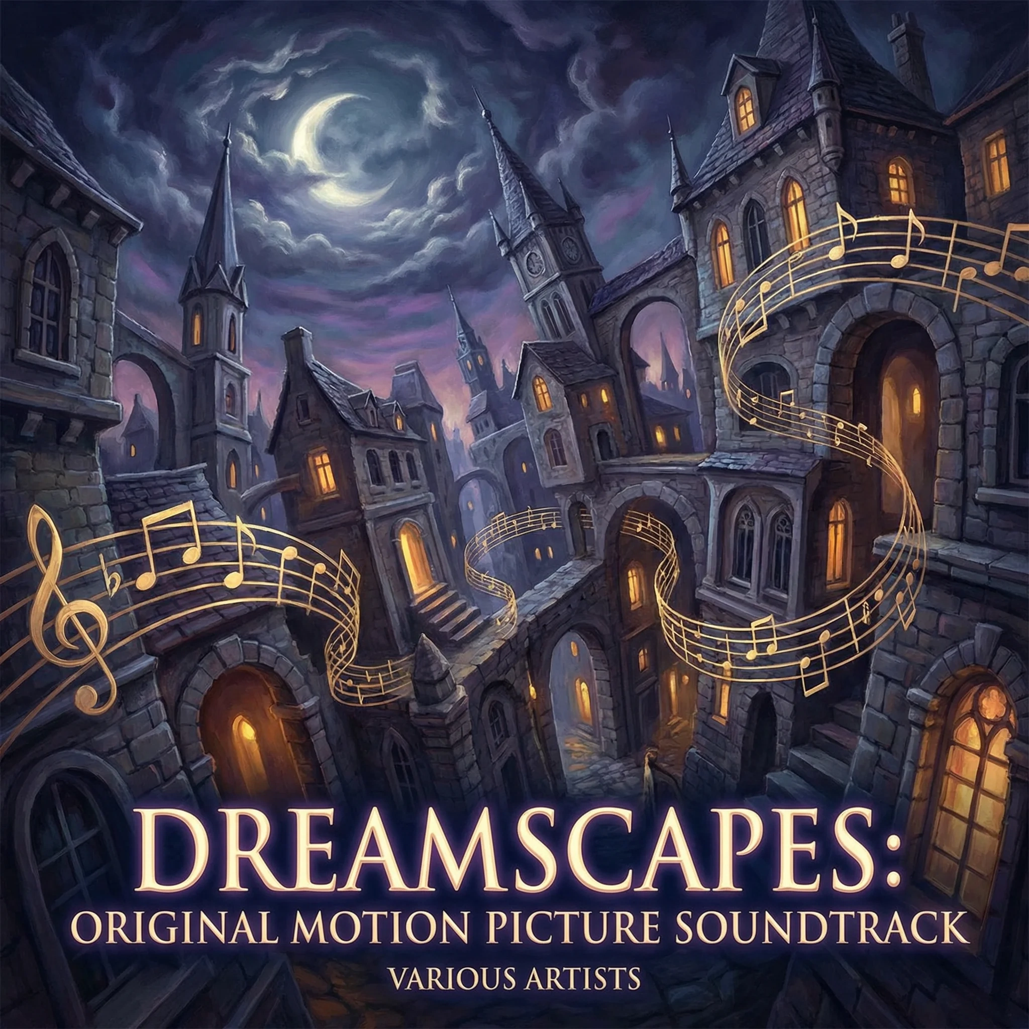 盗梦空间电影原声带专辑封面，梦境城市中的音乐元素